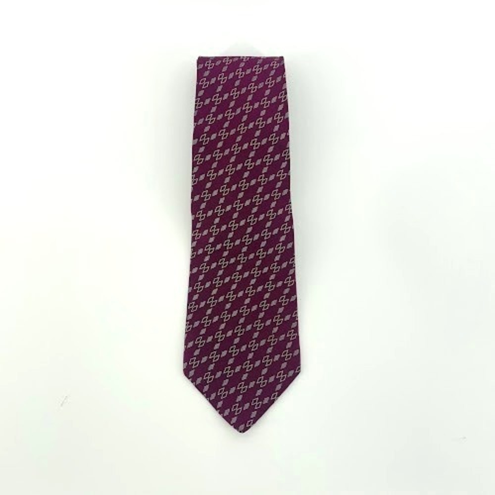 Ralph Lauren Tie Necktie Mens Purple Geometric Pattern Business Formal